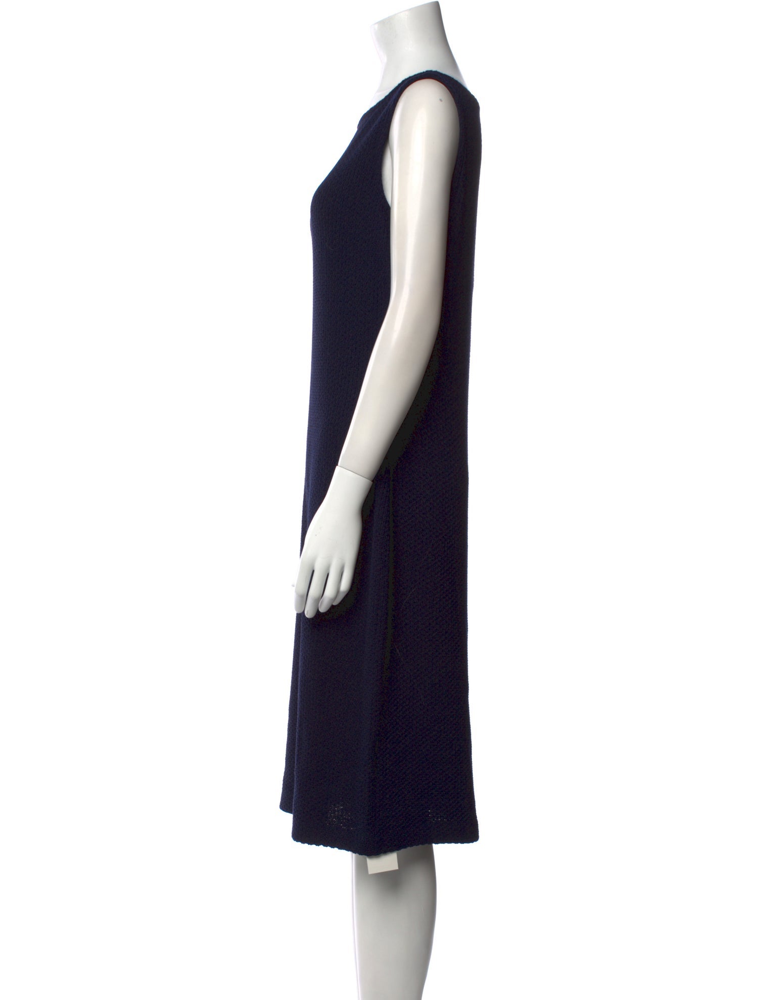 St. John Caviar Wool Knee-Length Dress