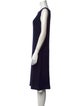 St. John Caviar Wool Knee-Length Dress