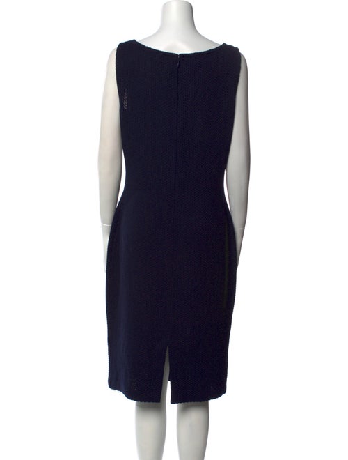 St. John Caviar Wool Knee-Length Dress
