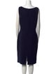 St. John Caviar Wool Knee-Length Dress