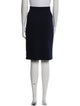 St. John Caviar Wool Knee-Length Skirt