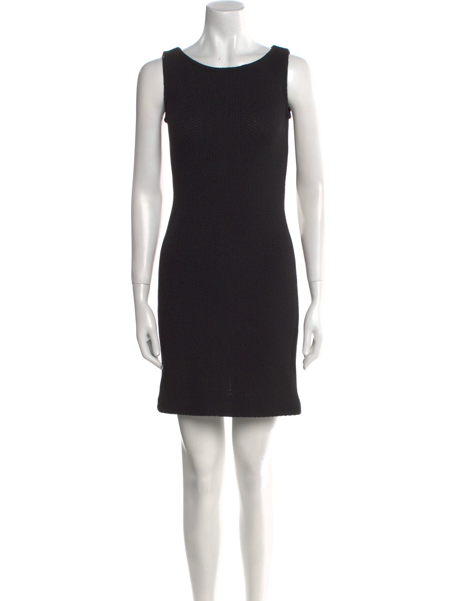 St. John Caviar Scoop Neck Mini Dress