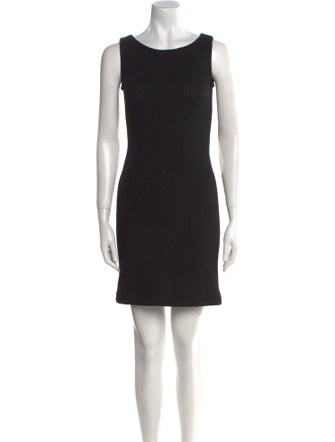 St. John Caviar Scoop Neck Mini Dress