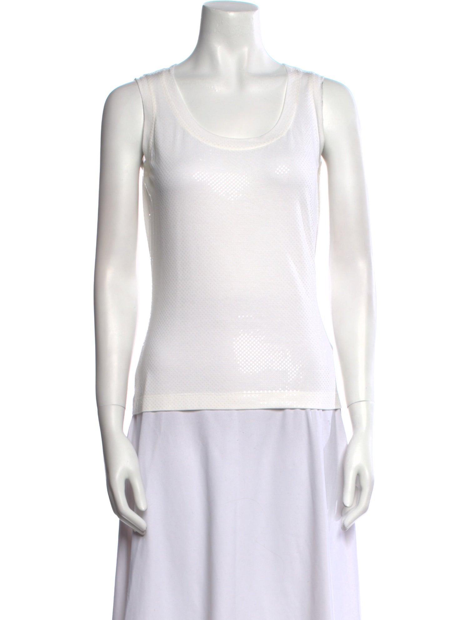 St. John Caviar Scoop Neck Sleeveless Top w/ Tags