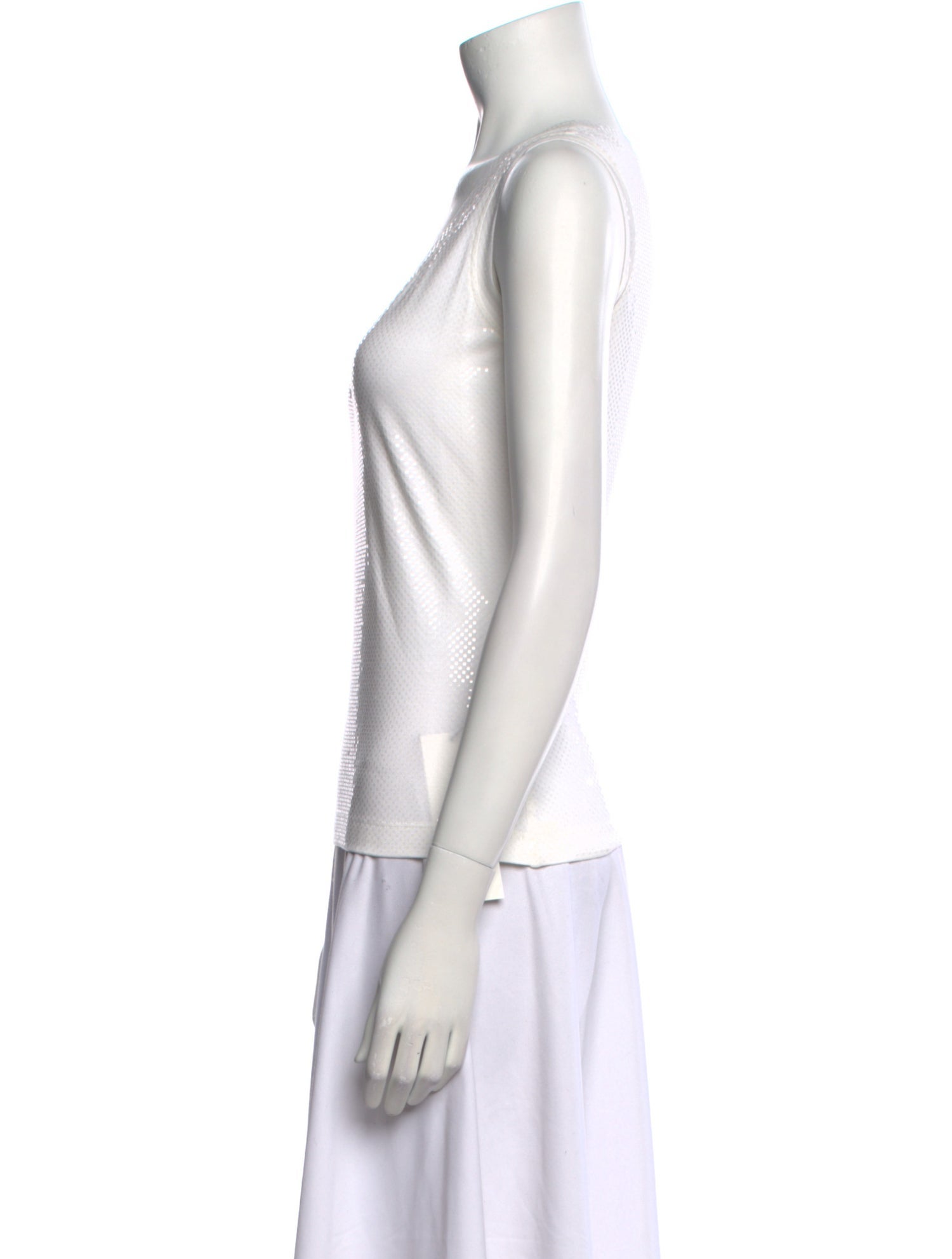 St. John Caviar Scoop Neck Sleeveless Top w/ Tags