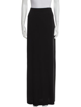 St. John Caviar Wool Long Skirt