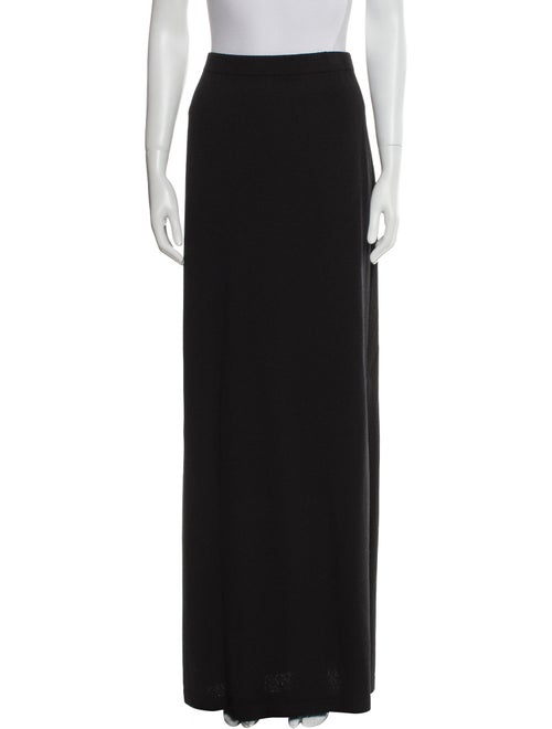 St. John Caviar Wool Long Skirt
