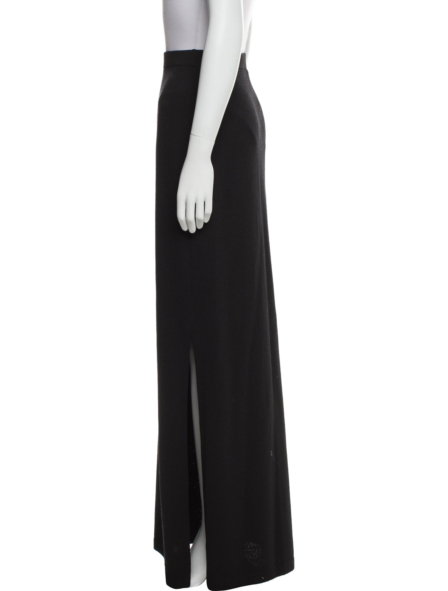 St. John Caviar Wool Long Skirt