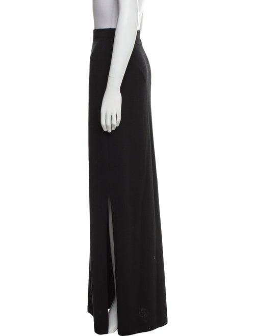St. John Caviar Wool Long Skirt