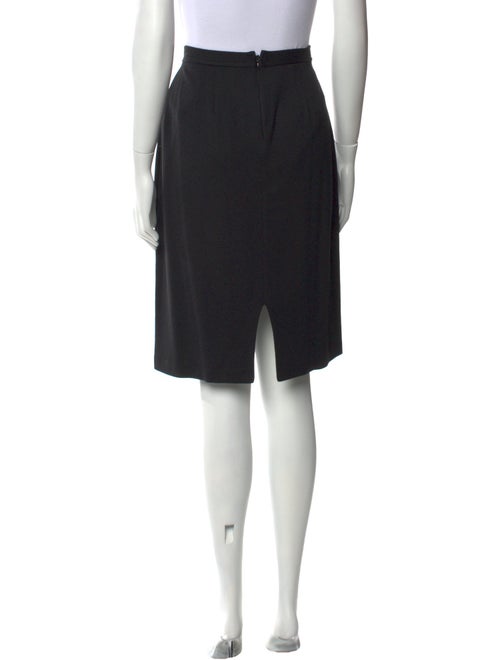 St. John Caviar Ruffle Embellishment Knee-Length Skirt