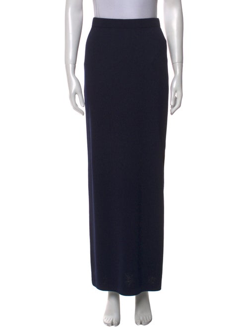 St. John Caviar Wool Long Skirt