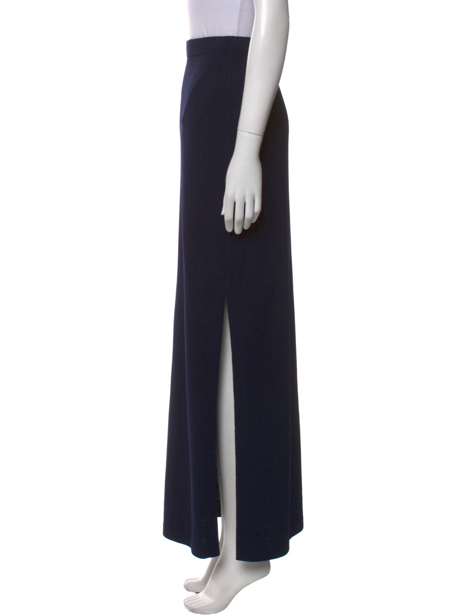 St. John Caviar Wool Long Skirt