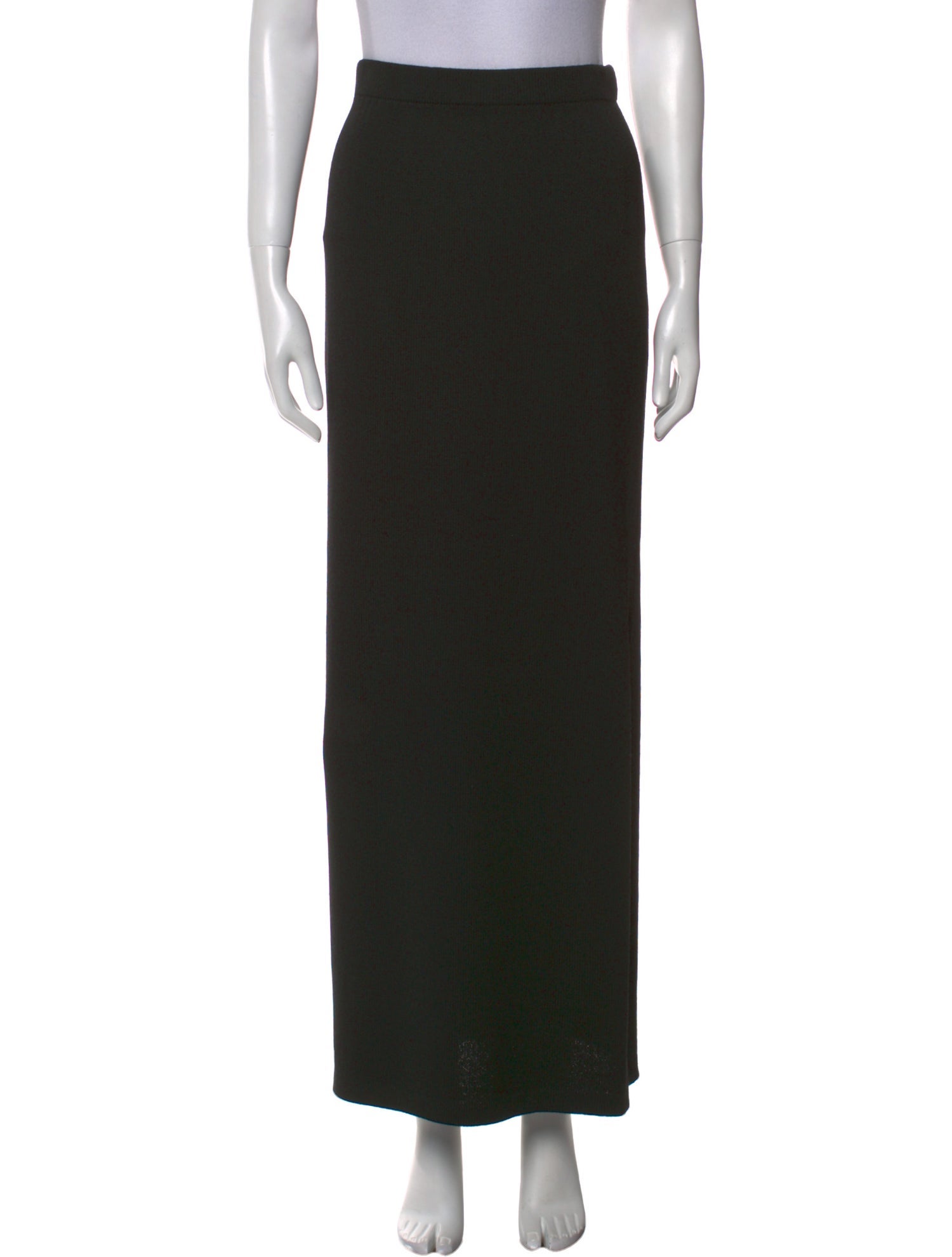 St. John Caviar Wool Long Skirt
