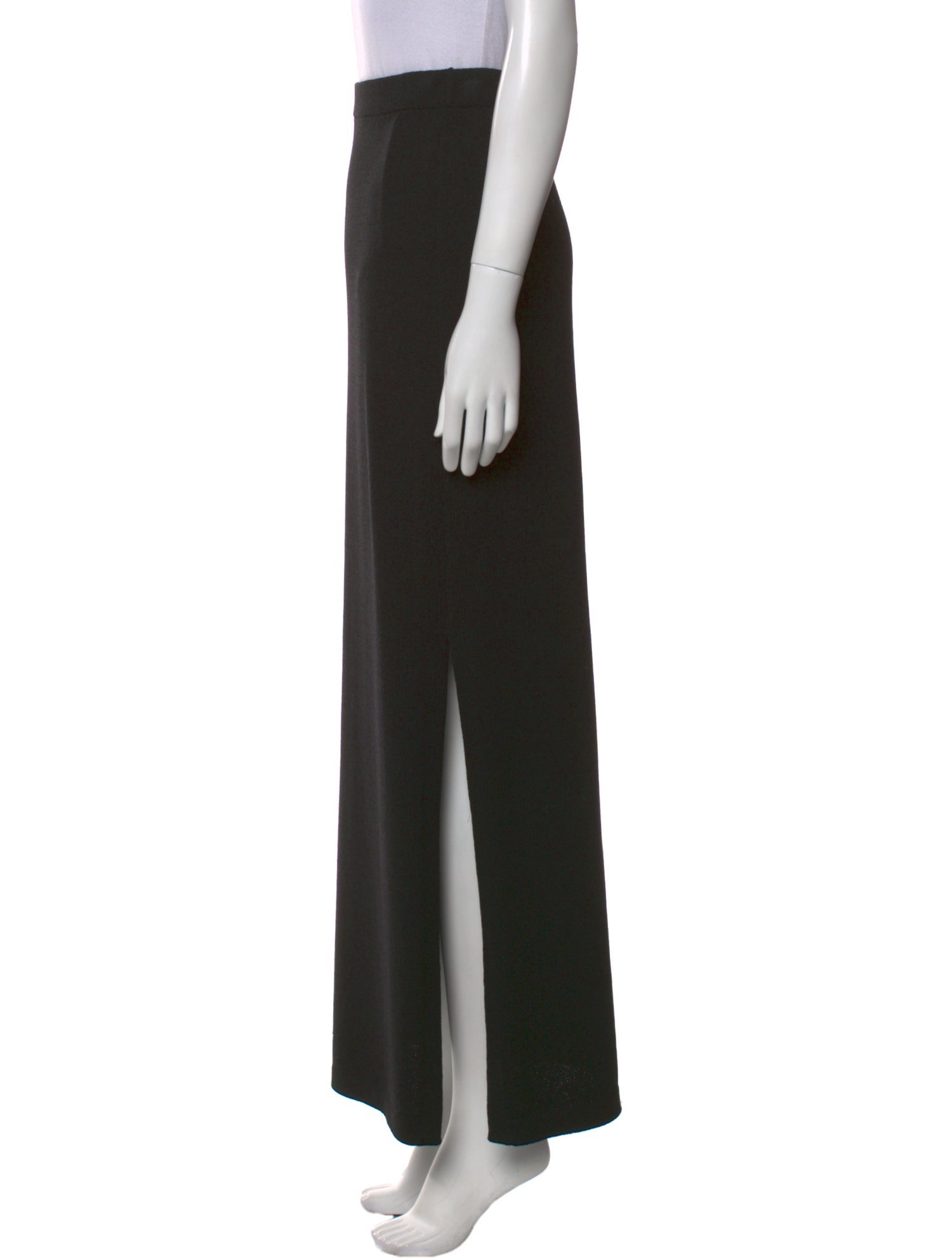 St. John Caviar Wool Long Skirt