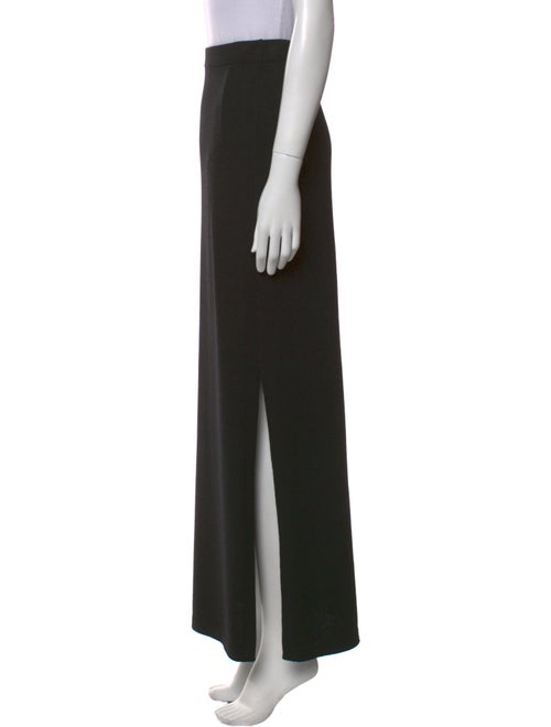St. John Caviar Wool Long Skirt