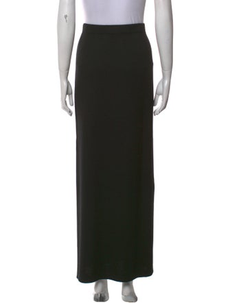St. John Caviar Wool Long Skirt