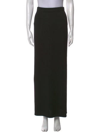 St. John Caviar Wool Long Skirt