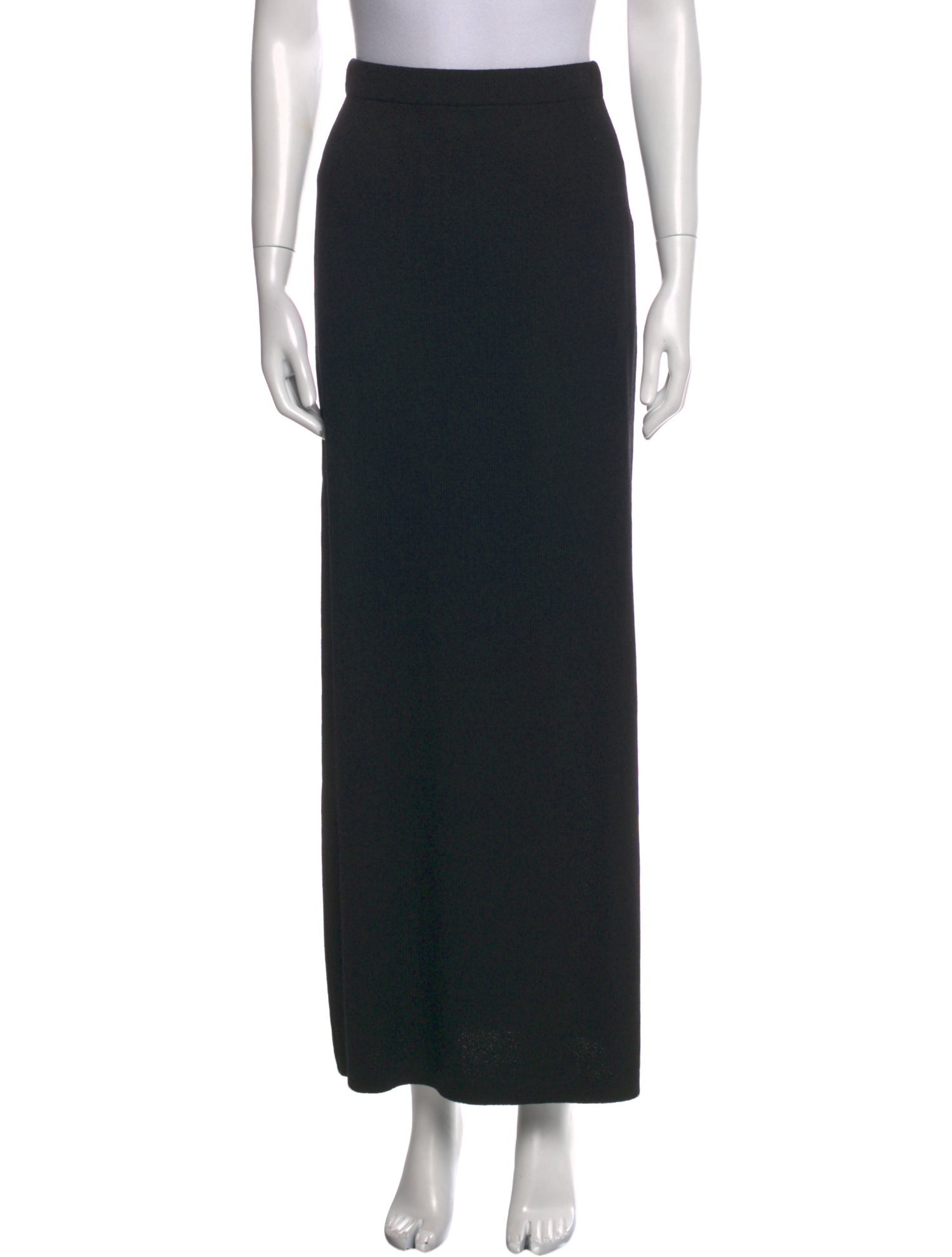St. John Caviar Wool Long Skirt