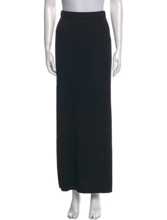 St. John Caviar Wool Long Skirt