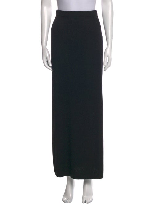 St. John Caviar Wool Long Skirt
