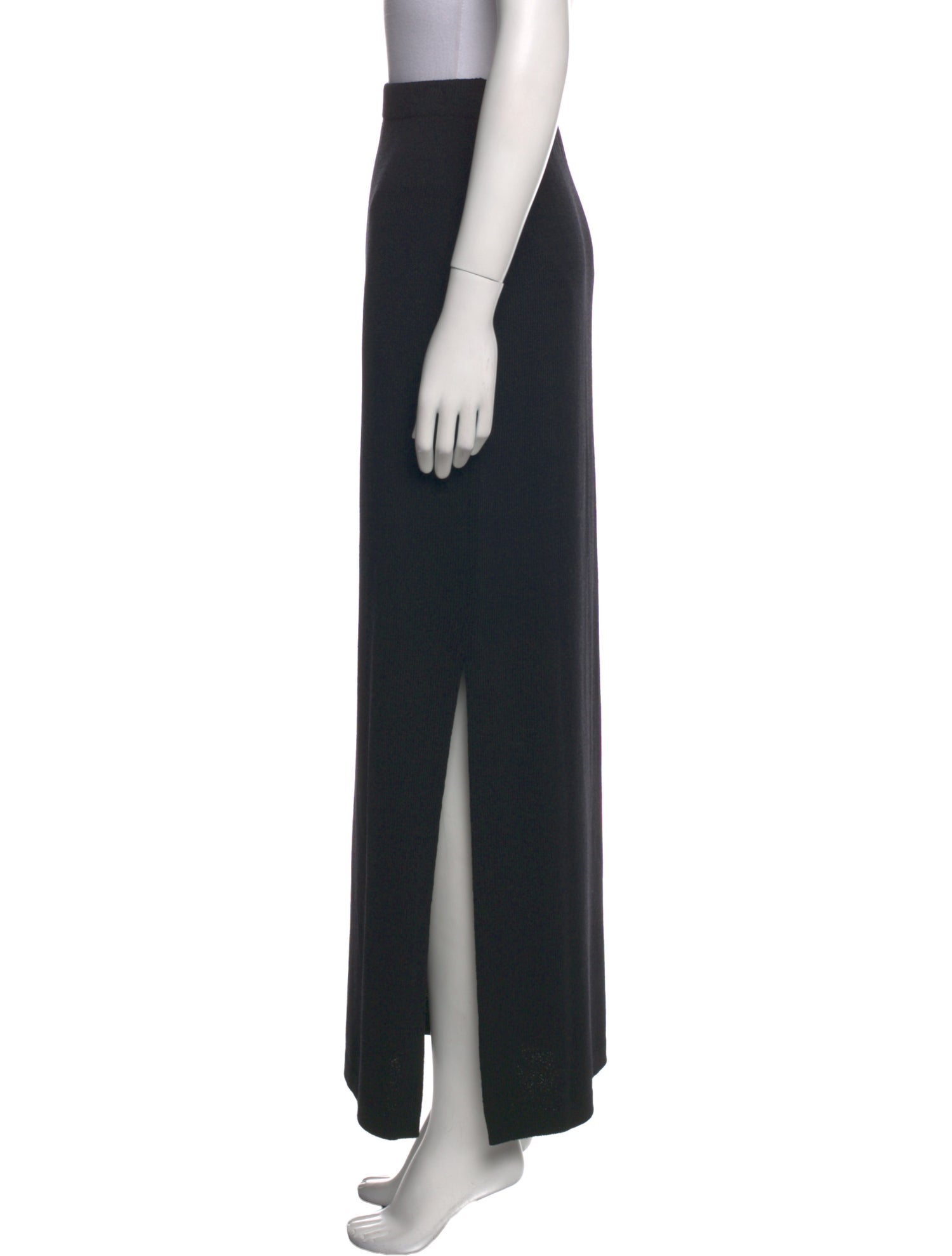 St. John Caviar Wool Long Skirt