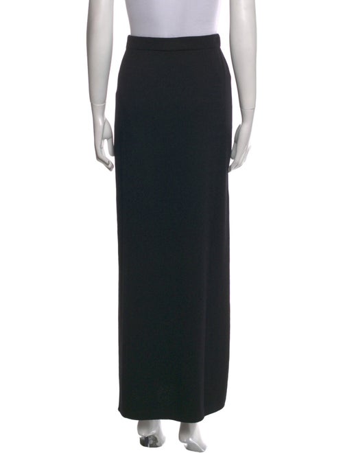 St. John Caviar Wool Long Skirt