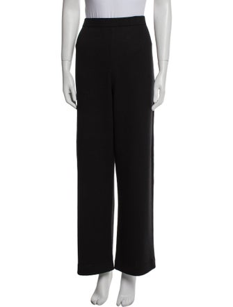 St. John Caviar Wool Wide Leg Pants
