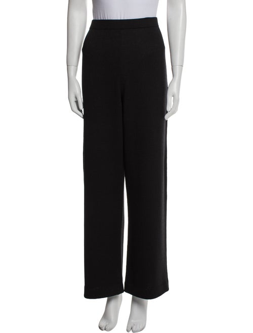 St. John Caviar Wool Wide Leg Pants