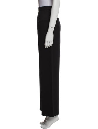 St. John Caviar Wool Wide Leg Pants