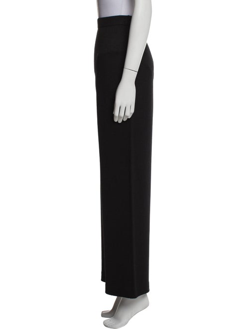 St. John Caviar Wool Wide Leg Pants