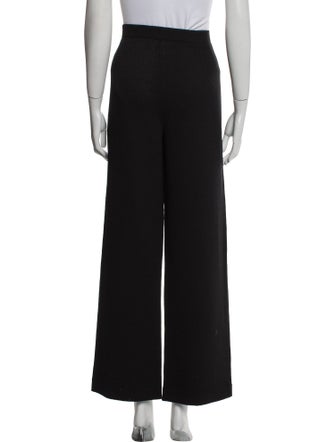St. John Caviar Wool Wide Leg Pants