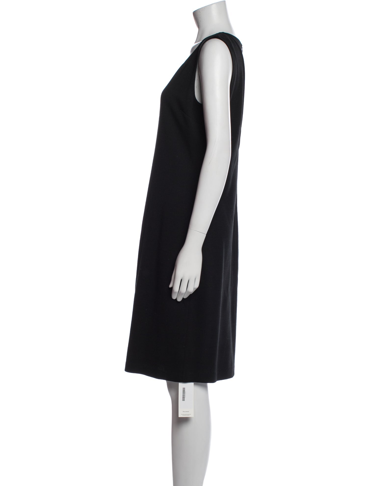 St. John Caviar Scoop Neck Knee-Length Dress