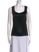 St. John Caviar Scoop Neck Sleeveless Top