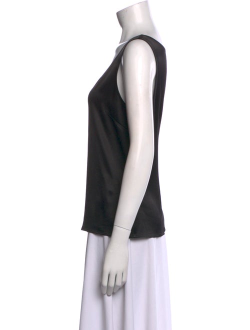 St. John Caviar Scoop Neck Sleeveless Top