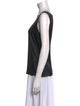 St. John Caviar Scoop Neck Sleeveless Top