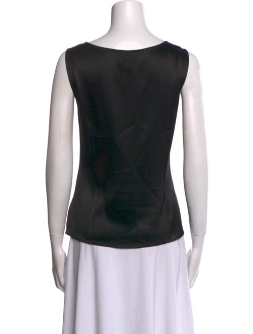 St. John Caviar Scoop Neck Sleeveless Top