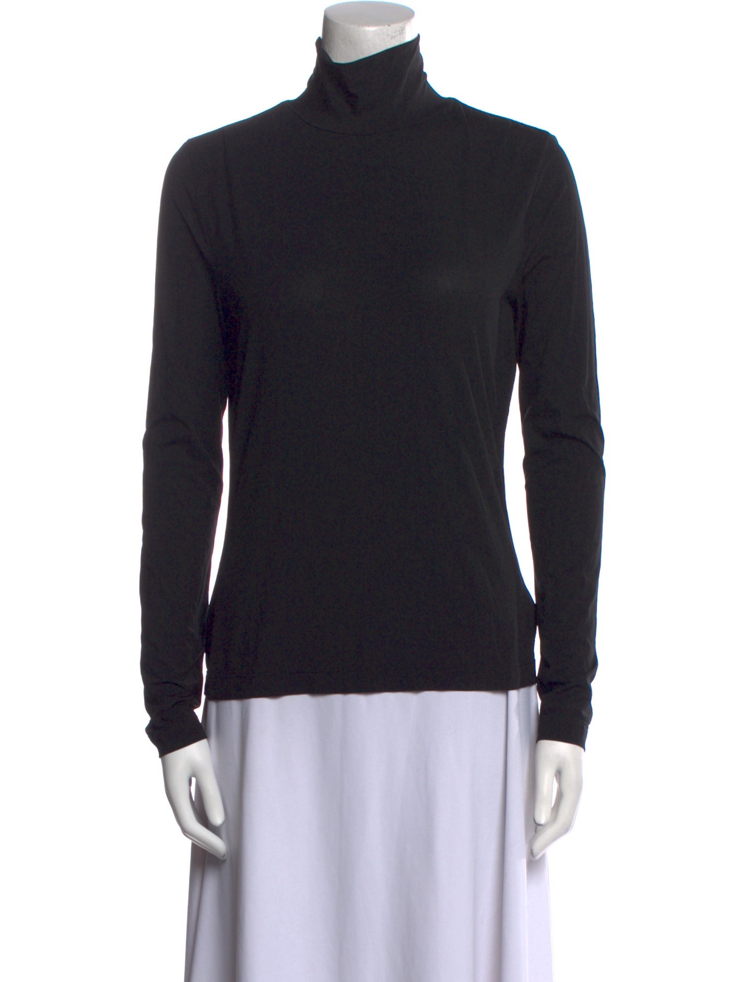 St. John Caviar Turtleneck Long Sleeve Sweatshirt