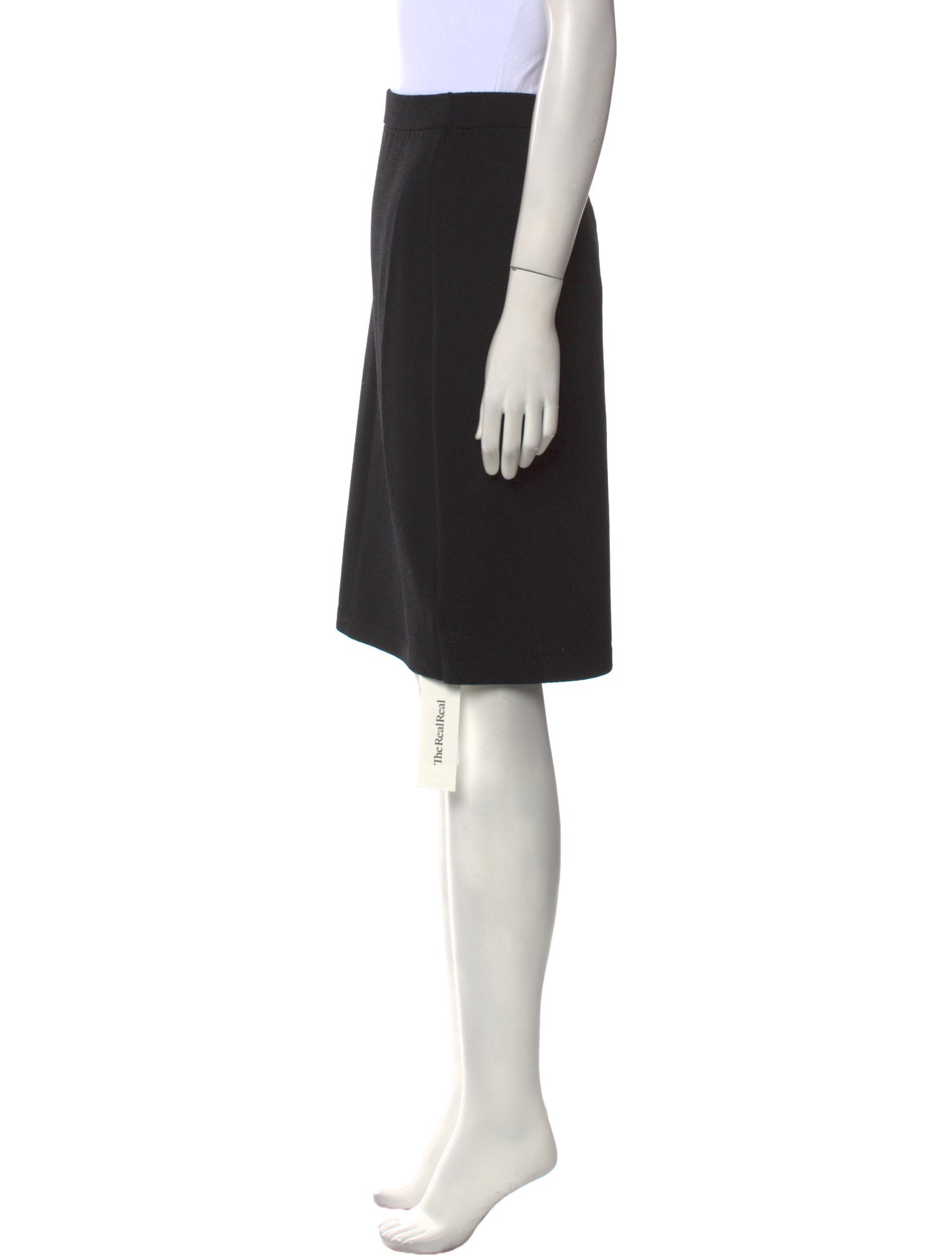 St. John Caviar Wool Knee-Length Skirt w/ Tags
