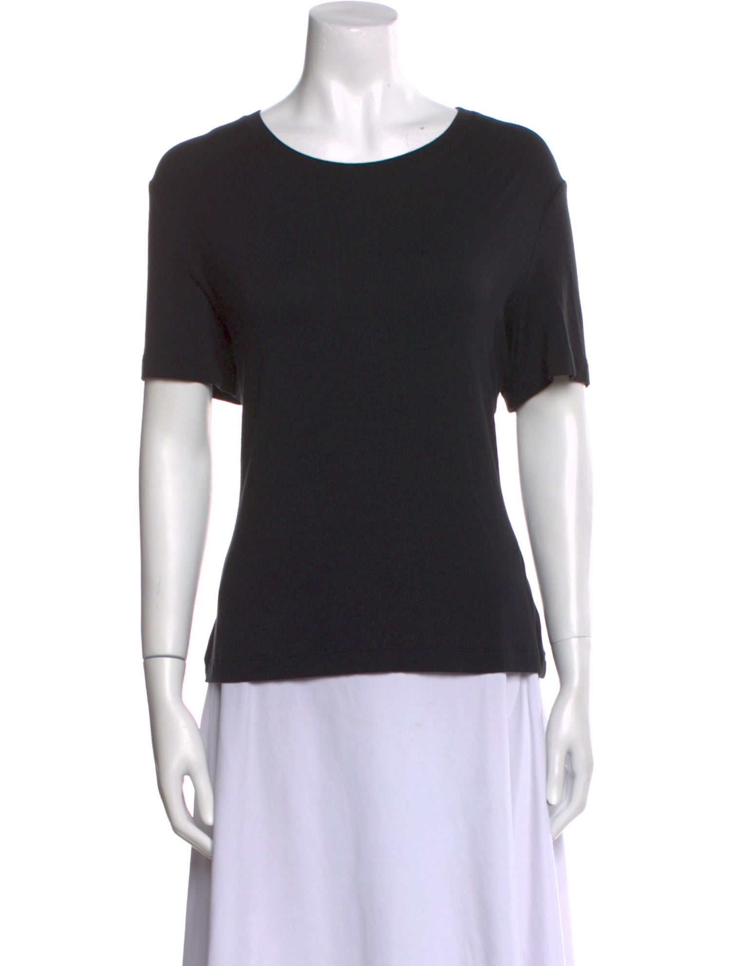 St. John Caviar Scoop Neck Short Sleeve T-Shirt