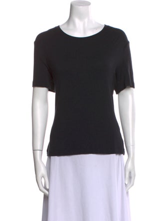 St. John Caviar Scoop Neck Short Sleeve T-Shirt