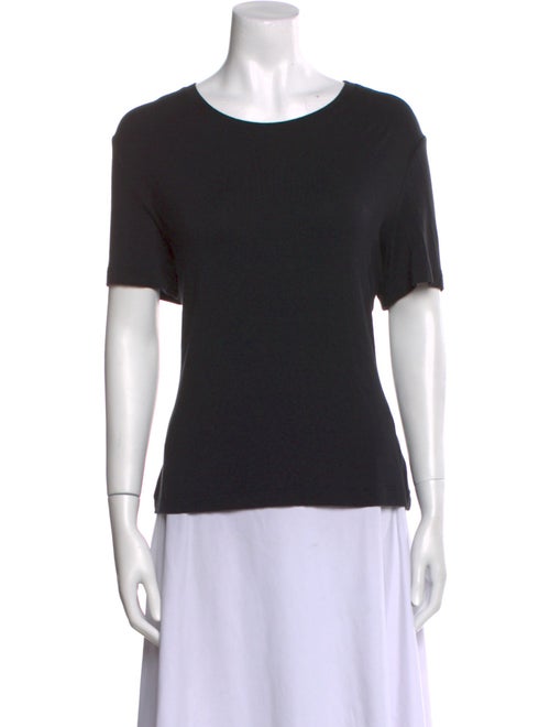 St. John Caviar Scoop Neck Short Sleeve T-Shirt