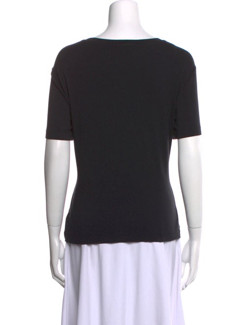 St. John Caviar Scoop Neck Short Sleeve T-Shirt