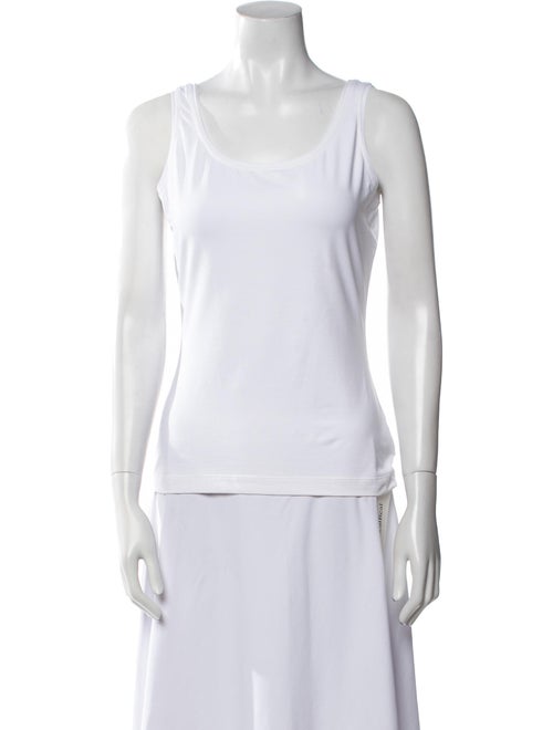 St. John Caviar Scoop Neck Sleeveless Top