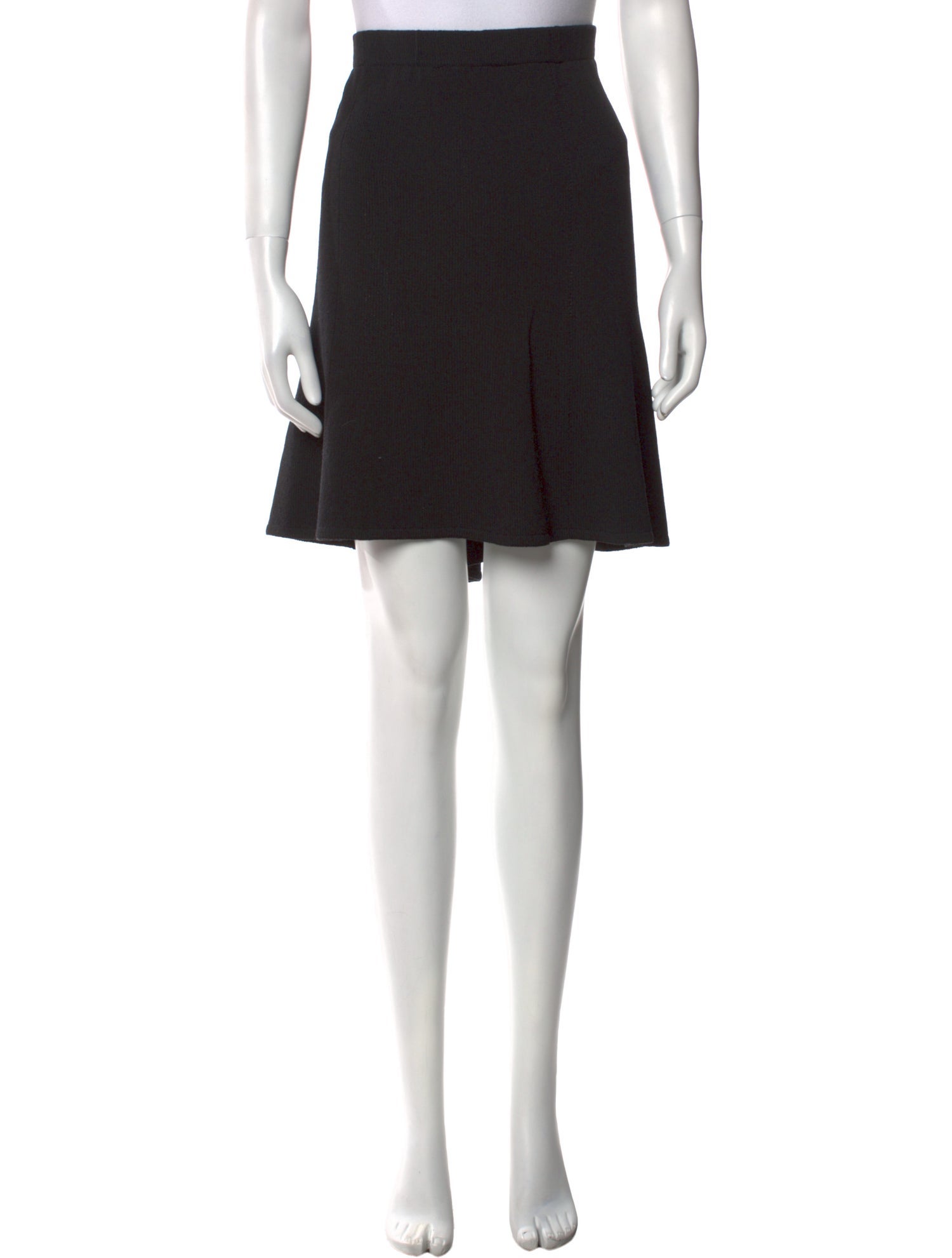 St. John Caviar Wool Knee-Length Skirt