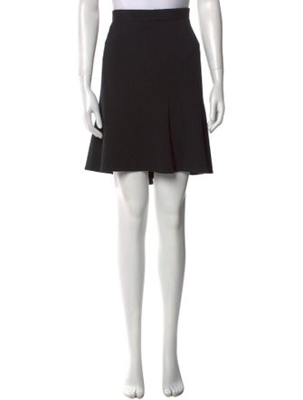 St. John Caviar Wool Knee-Length Skirt