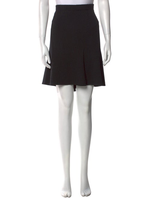 St. John Caviar Wool Knee-Length Skirt
