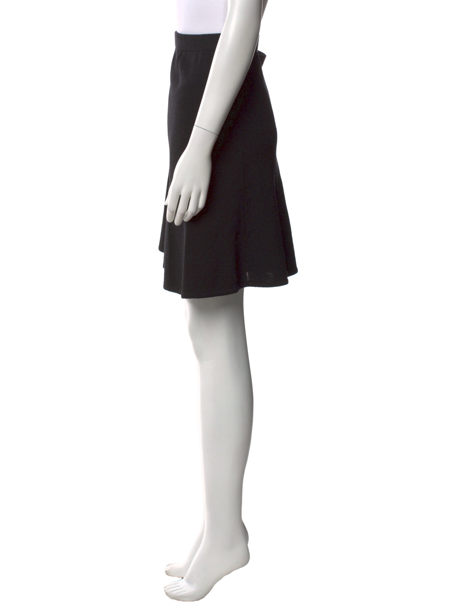 St. John Caviar Wool Knee-Length Skirt