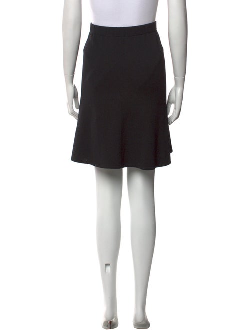 St. John Caviar Wool Knee-Length Skirt