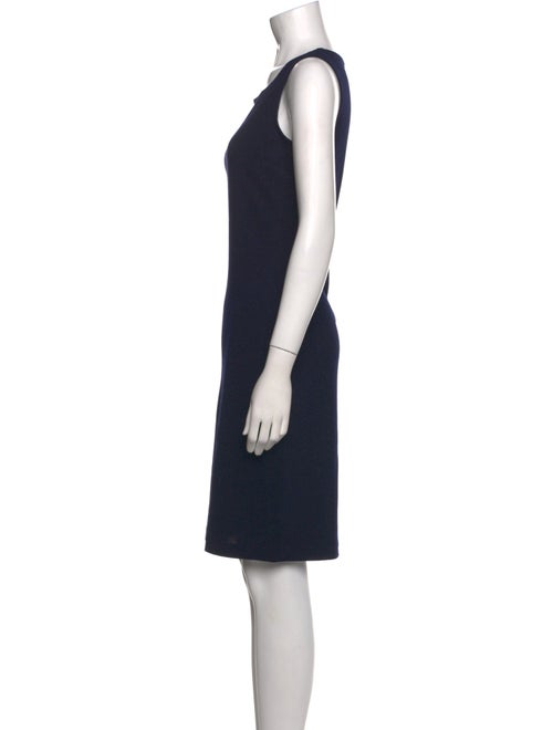 St. John Caviar Scoop Neck Knee-Length Dress