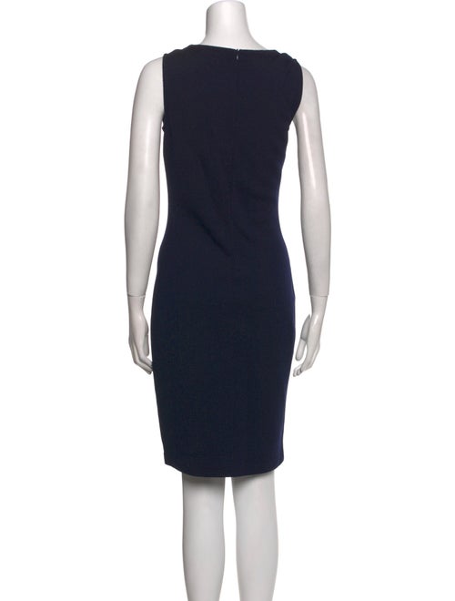 St. John Caviar Scoop Neck Knee-Length Dress